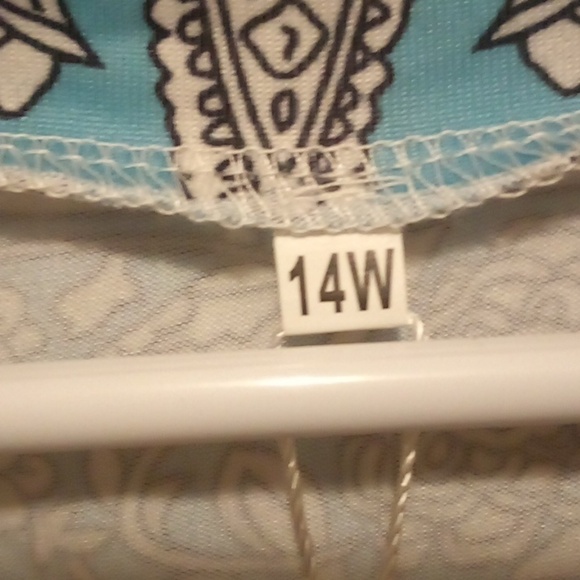 NWT ROSRISS Tunic Casual Summer V Neck Short Sleeve Tunics Blouse - Size 14W - Picture 10 of 12